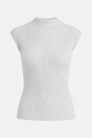 Maglia m/m JUDITH a coste larghe in tessuto lurex
