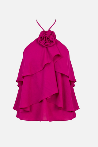 Top EMILIE scollo americana e applicazione fiore