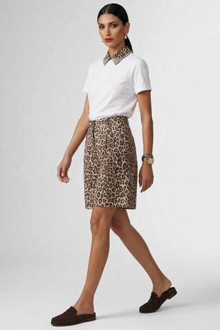 Bermuda donna CONNELLY vita alta stampa leopardata animalier sartoriale testa di moro Relish