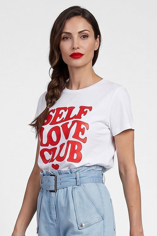 T-shirt donna SELF stampata Self Love Club Have One