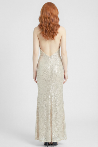 ANTIBES sleeveless full sequin maxi dress
