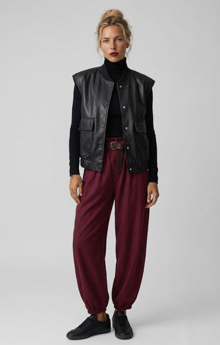 Giubbino smanicato donna RAMONA Oversize  in ecopelle