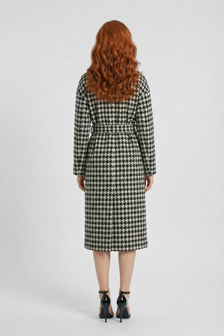 Cappotto Over MUGUET fantasia pied-de-poule