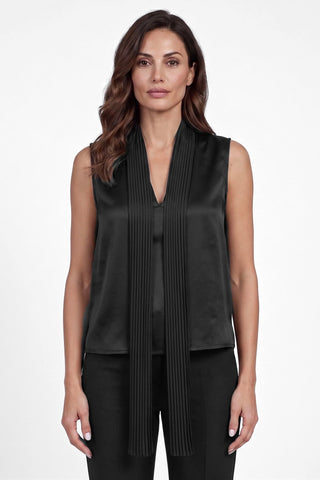 Blusa donna Liu Jo BICE smanicata in viscosa con dettaglio plissé