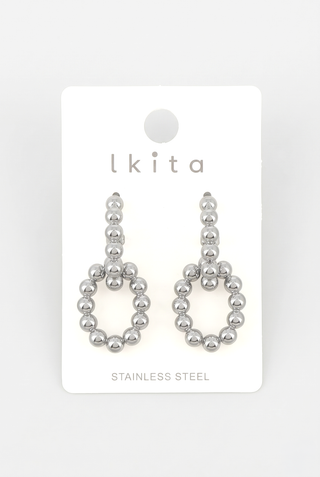 TRILLY earrings with mini stainless steel spheres