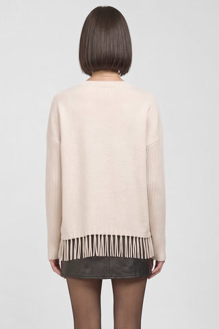 Maglione donna STANIA ampio con frange in viscosa