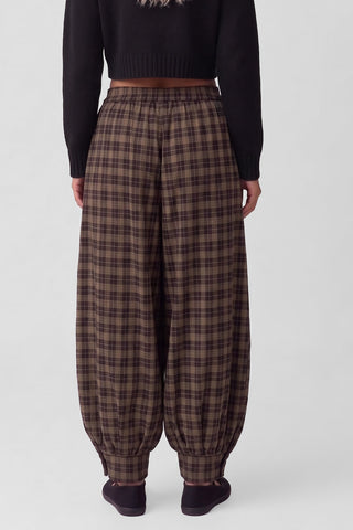 Pantalone donna PHILOS ampio a sbuffo con elastico in vita