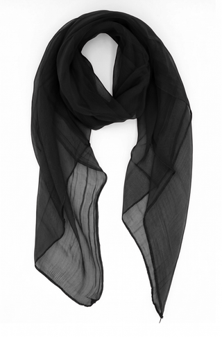 Foulard velato in seta CHARLEN tinta unita