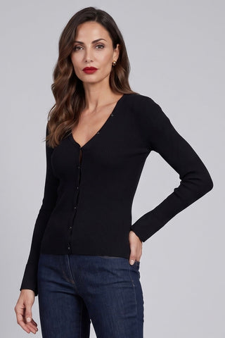 Cardigan donna GIROLA Relish a costine in viscosa sh