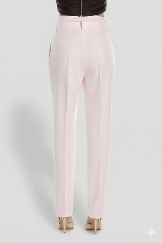 Pantaloni donna SELENITE sartoriali con cuciture frontali verticali e passanti Relish