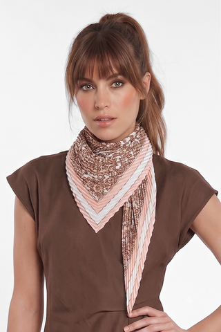 Foulard plissettato FIFI seta e viscosa