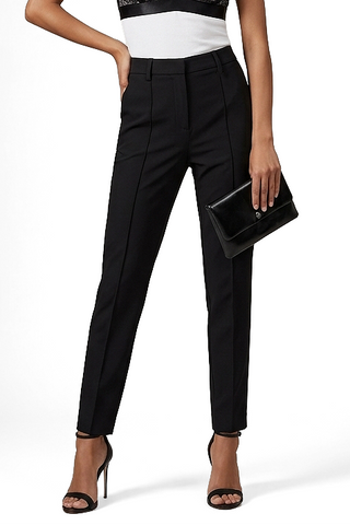 Pantaloni donna SELENITE sartoriali con cuciture frontali verticali e passanti Relish