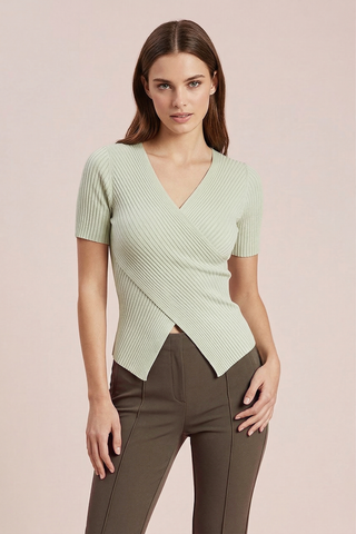 Maglia SVEVA m/m con scollo incrociato