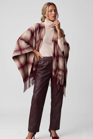 Pantalone donna NANCY in ecopelle con elastico in vita e tasche