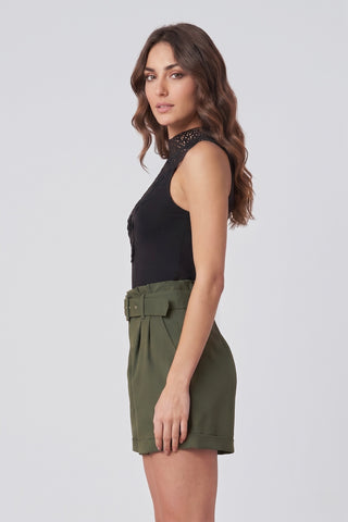 Body in cotone ALIX con inserto in pizzo
