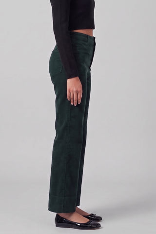Pantaloni donna LYSA in velluto millerighe
