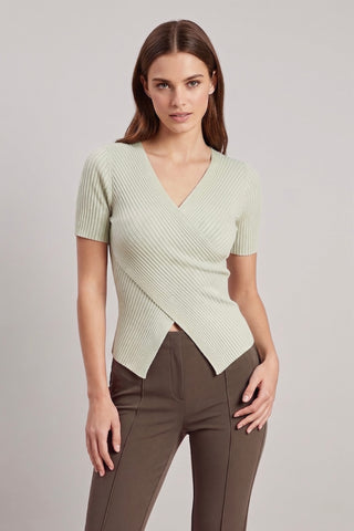 Maglia SVEVA m/m con scollo incrociato misto viscosa