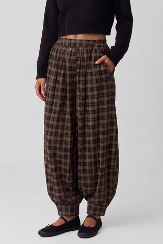 Pantalone donna PHILOS ampio a sbuffo con elastico in vita