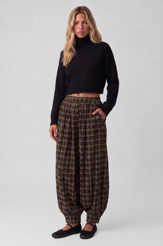 Pantalone donna PHILOS ampio a sbuffo con elastico in vita
