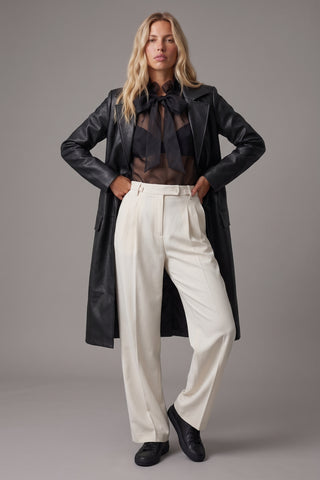 Cappotto STEFY lungo Oversize ecopelle