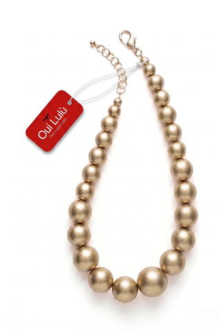 Collana donna girocollo ECLAT con sfere graduate oro satinato lussuosa e sofisticata Oui Lulù