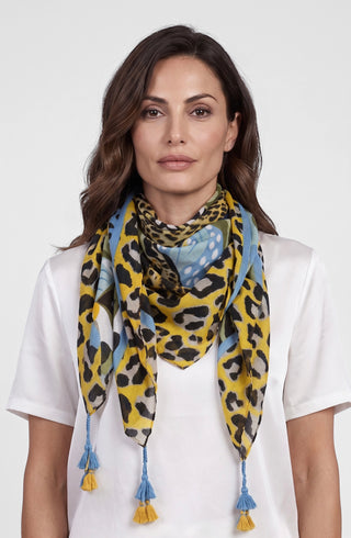 Foulard donna BRENDA stampa tropicale in viscosa