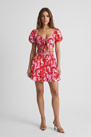 ANTEA floral coordinated top and skirt