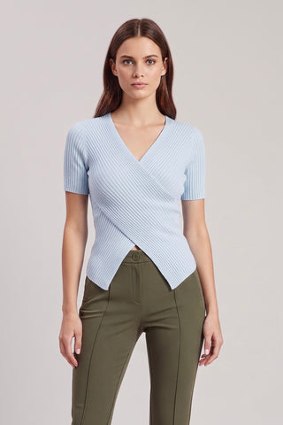 Maglia SVEVA m/m con scollo incrociato misto viscosa