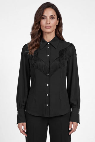 Camicia donna Liu Jo GUENDA  stile western con frange