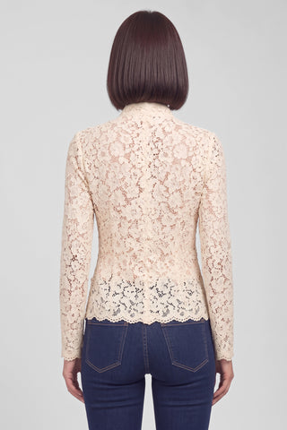 Camicia donna TIA in pizzo con collo alla coreana