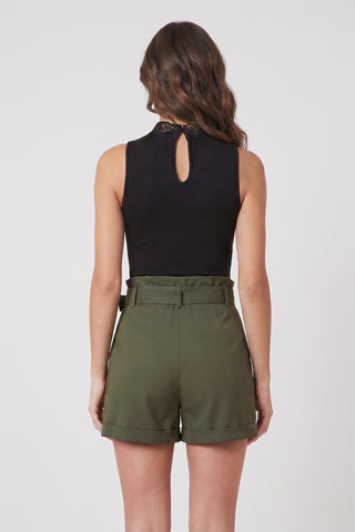 Body in cotone ALIX con inserto in pizzo