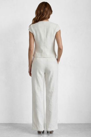 JULIENNE co-ord set - s/s waistcoat and long trousers with elasticated back