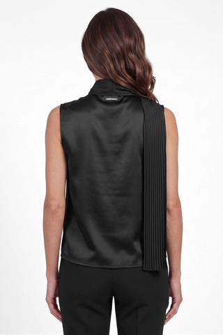 Blusa donna Liu Jo BICE smanicata in viscosa con dettaglio plissé