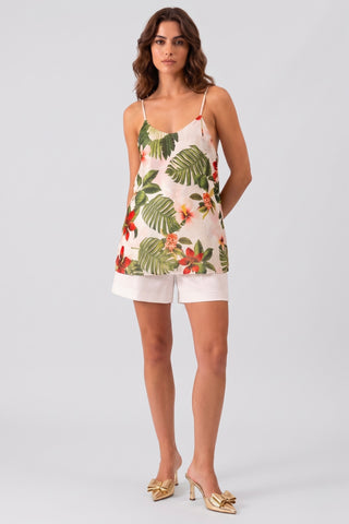 Top VALENTINE tropical print