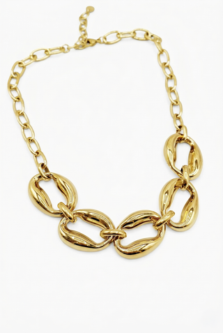 Collana LUXEN maglie grandi ovali in acciaio inossidabile