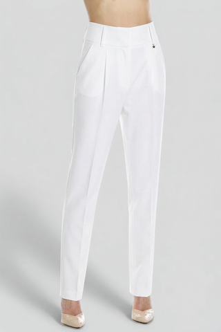 Pantaloni donna SELENITE sartoriali con cuciture frontali verticali e passanti Relish