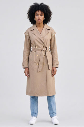 Trench doppiopetto donna HANNA vestibilità Over