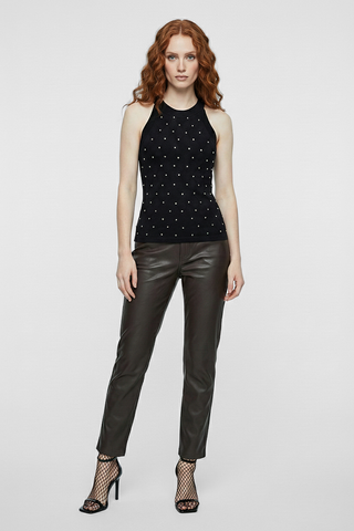 MONTILLY knit top with rhinestones