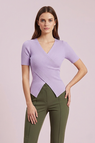 Maglia SVEVA m/m con scollo incrociato
