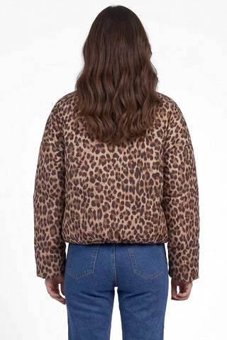 Giubbino Over donna REINA oversize animalier in misto viscosa