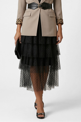 Gonna ZENDA in tulle a pois