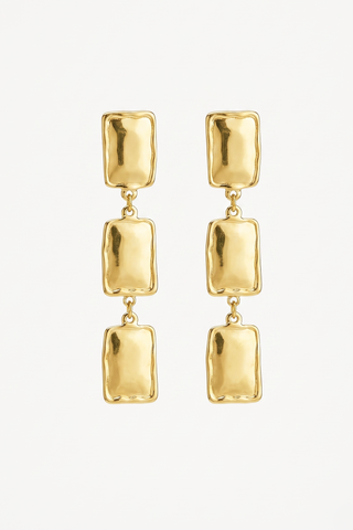 CODEC Rectangular Stainless Steel Earrings