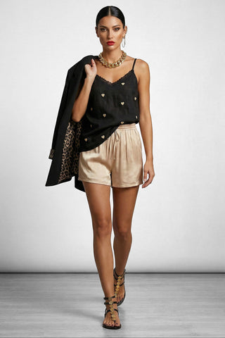 FRANCOISE shorts with elasticated waist, drawstring, and pockets