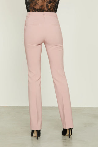 Pantaloni donna CLOES vita alta gamba dritta sartoriali con piega centrale stirata passepartout bianco nero avorio Relish