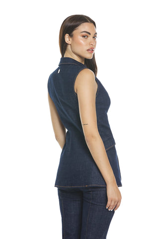 HORIK denim vest 1 button