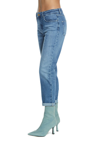 Jeans donna Relish CINDY vita media a sigaretta lavaggio medio vintage