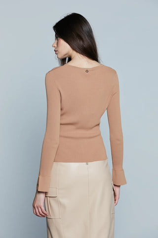 Cardigan donna GIROLA Relish a costine in viscosa sh