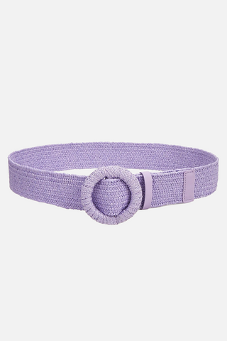 LUCIENNE raffia-effect belt