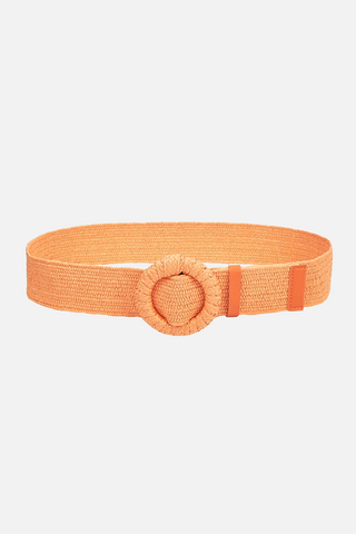 LUCIENNE raffia-effect belt