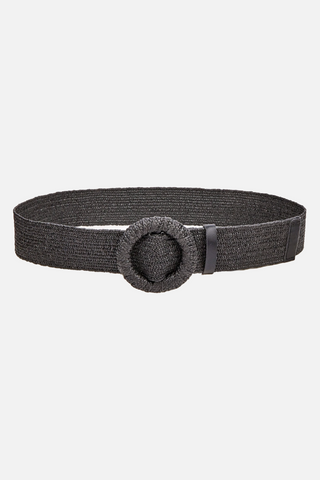 LUCIENNE raffia-effect belt